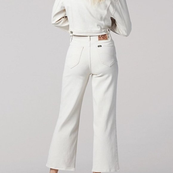 LEE Vintage Modern 28 NWT Ecru DENIM Wide Leg High Rise Jeans - Picture 13 of 13